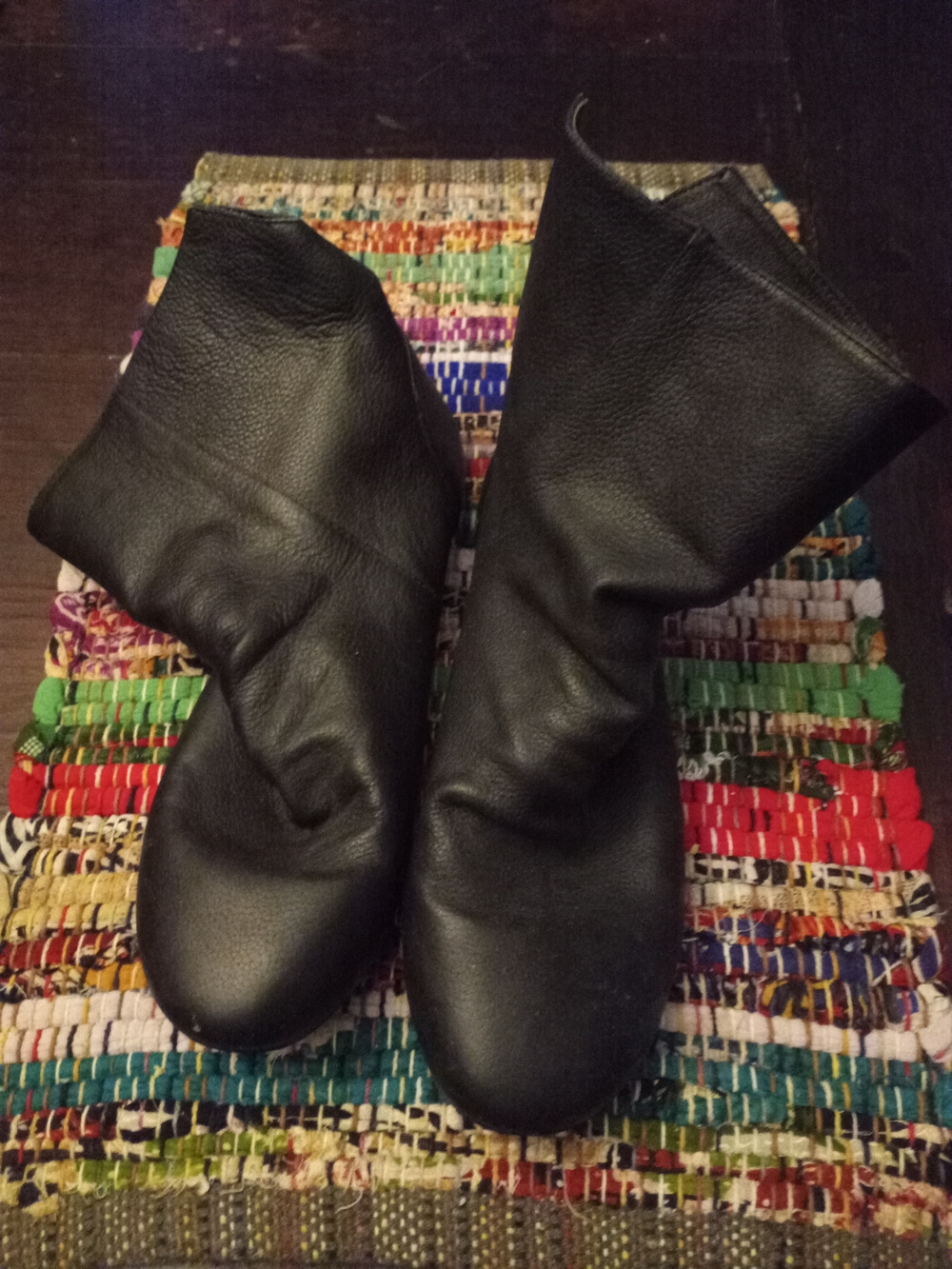 Classic Black Women's Leather Ankle Boots